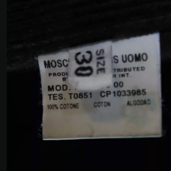 MOSCHINO JEANS BROWN STRAIGHT LEG CORDUROY SZ 30 - Picture 6 of 8